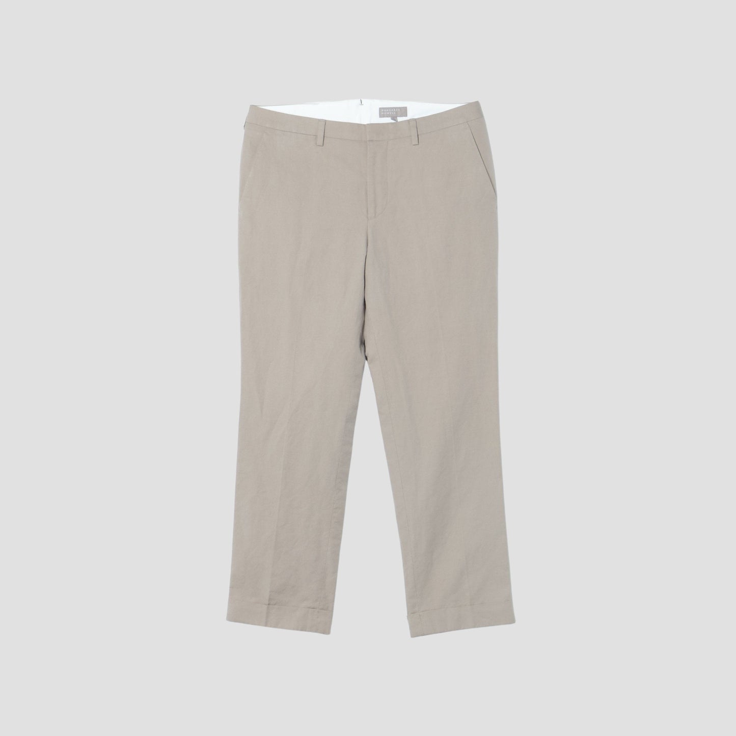 COTTON LINEN OXFORD TROUSERS