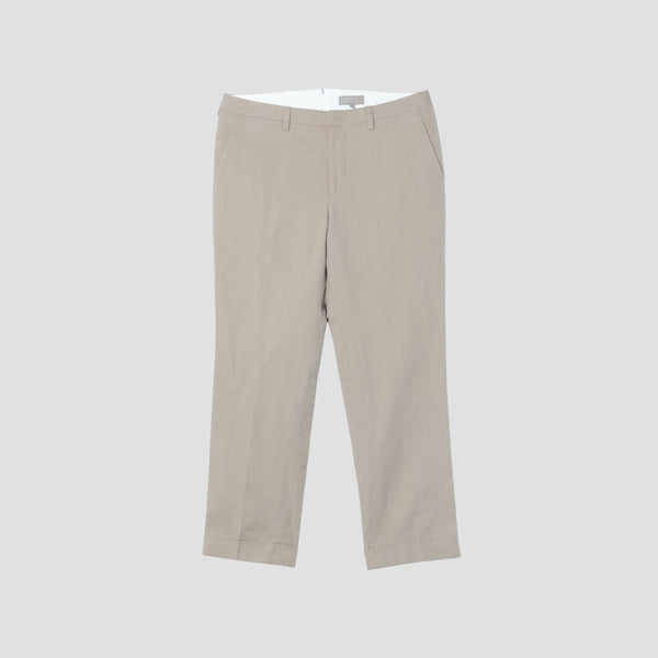 COTTON LINEN OXFORD TROUSERS