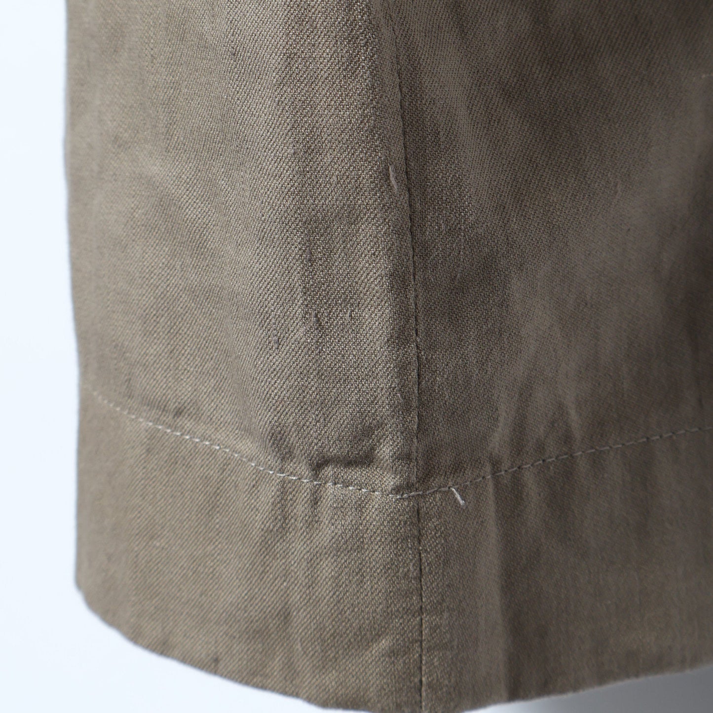 LINEN COTTON TWILL TROUSERS