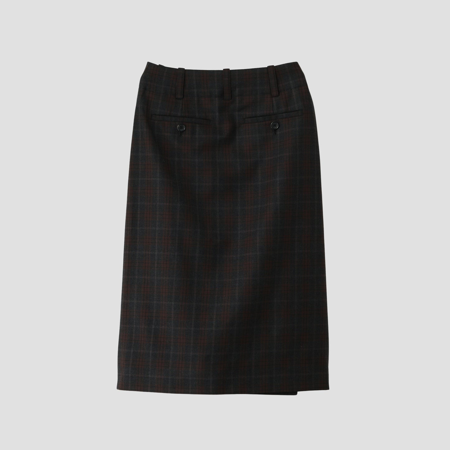 PLAID WOOL SKIRT