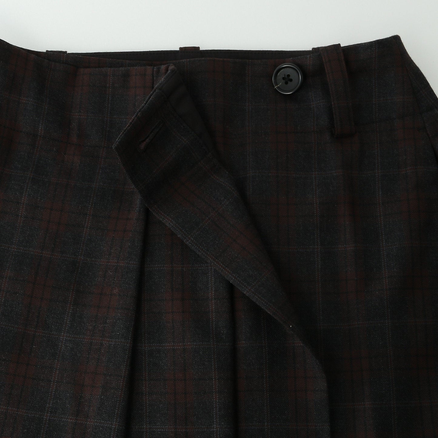 PLAID WOOL SKIRT
