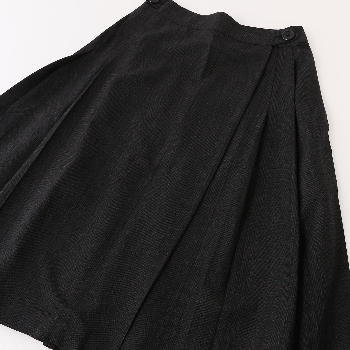 LARGE CHECK WOOL COTTON SKIRT