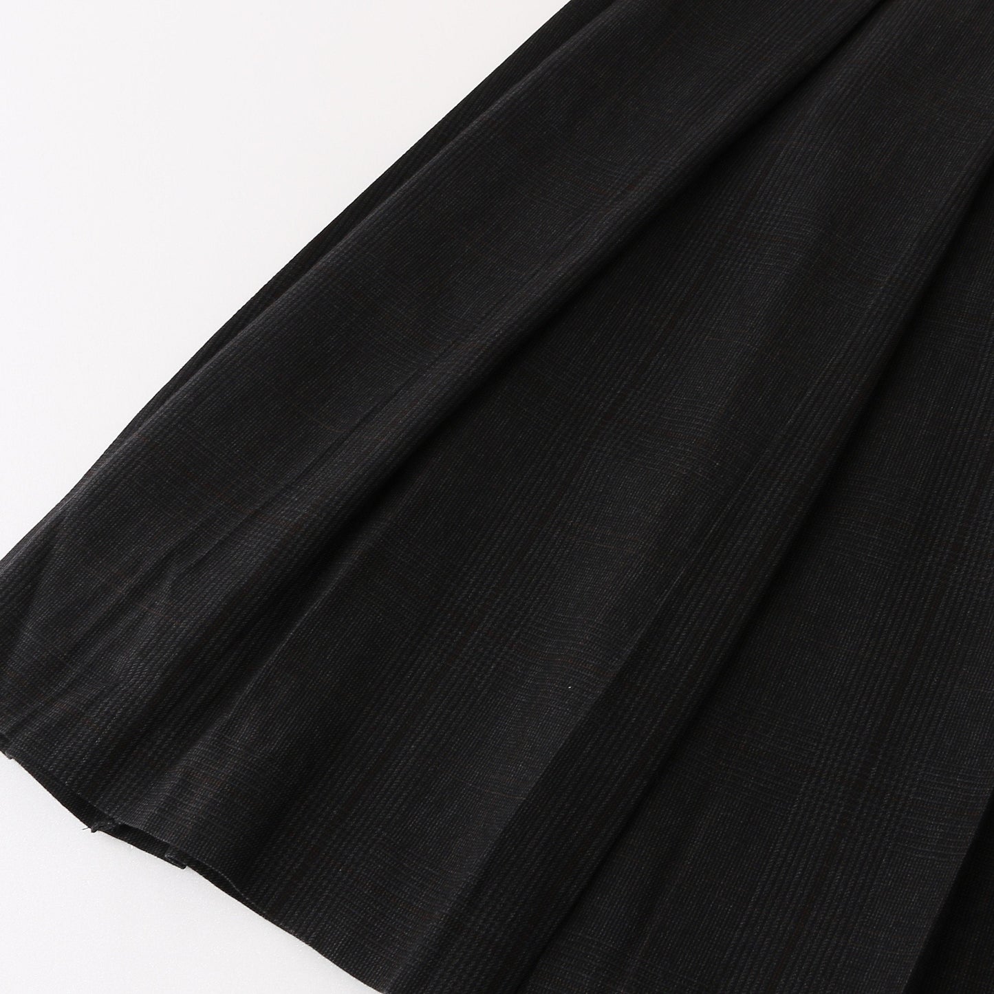 LARGE CHECK WOOL COTTON SKIRT