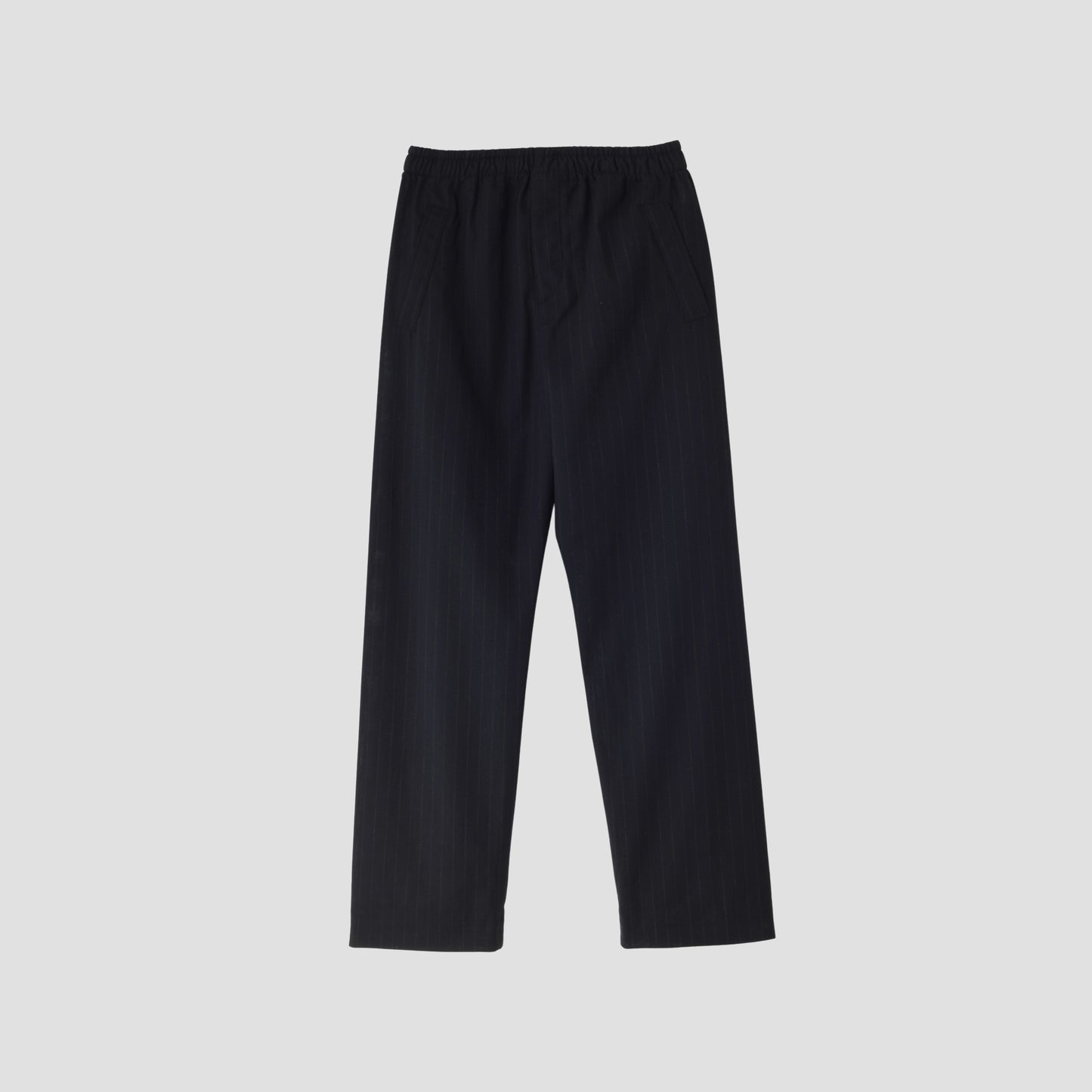 WOOL PINSTRIPE TROUSERS