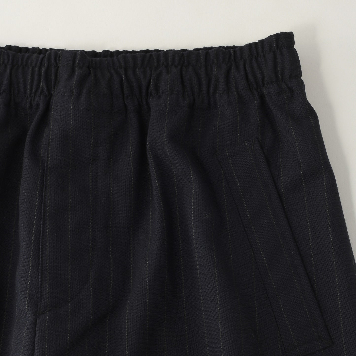 WOOL PINSTRIPE TROUSERS