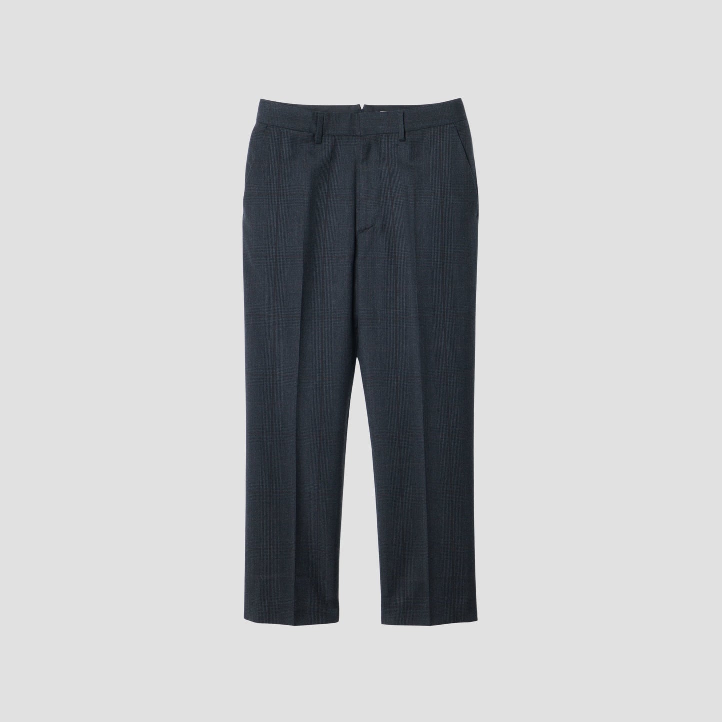LARGE CHECK WOOL COTTON TROUSERS