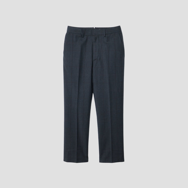LARGE CHECK WOOL COTTON TROUSERS