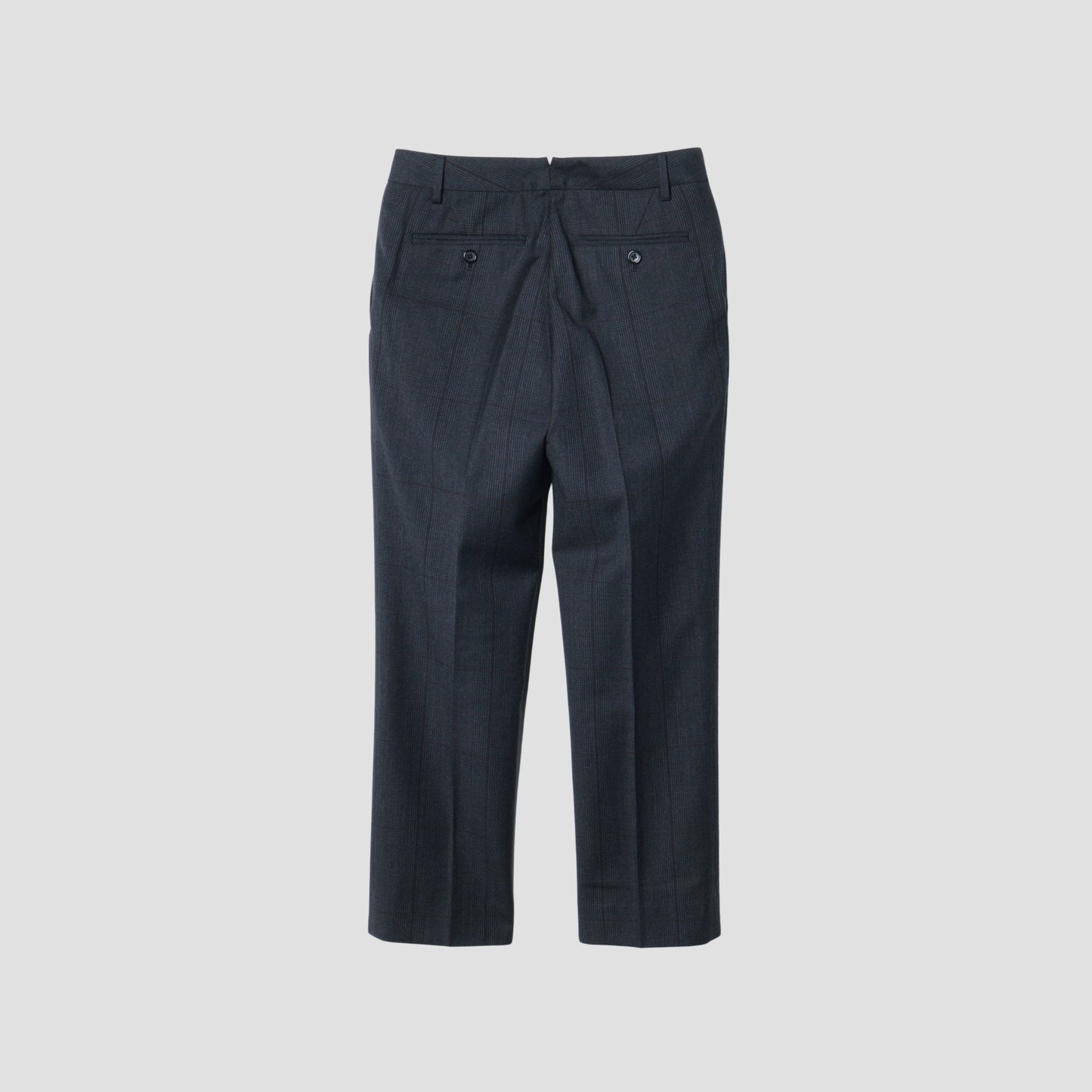 LARGE CHECK WOOL COTTON TROUSERS