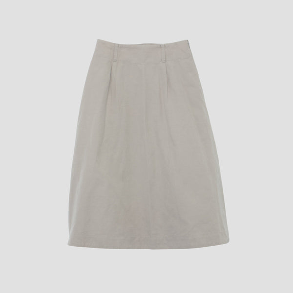 COTTON LINEN OXFORD SKIRT