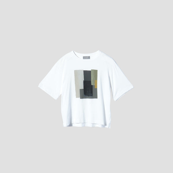 COLLAGE PRINT COTTON  JERSEY TOP