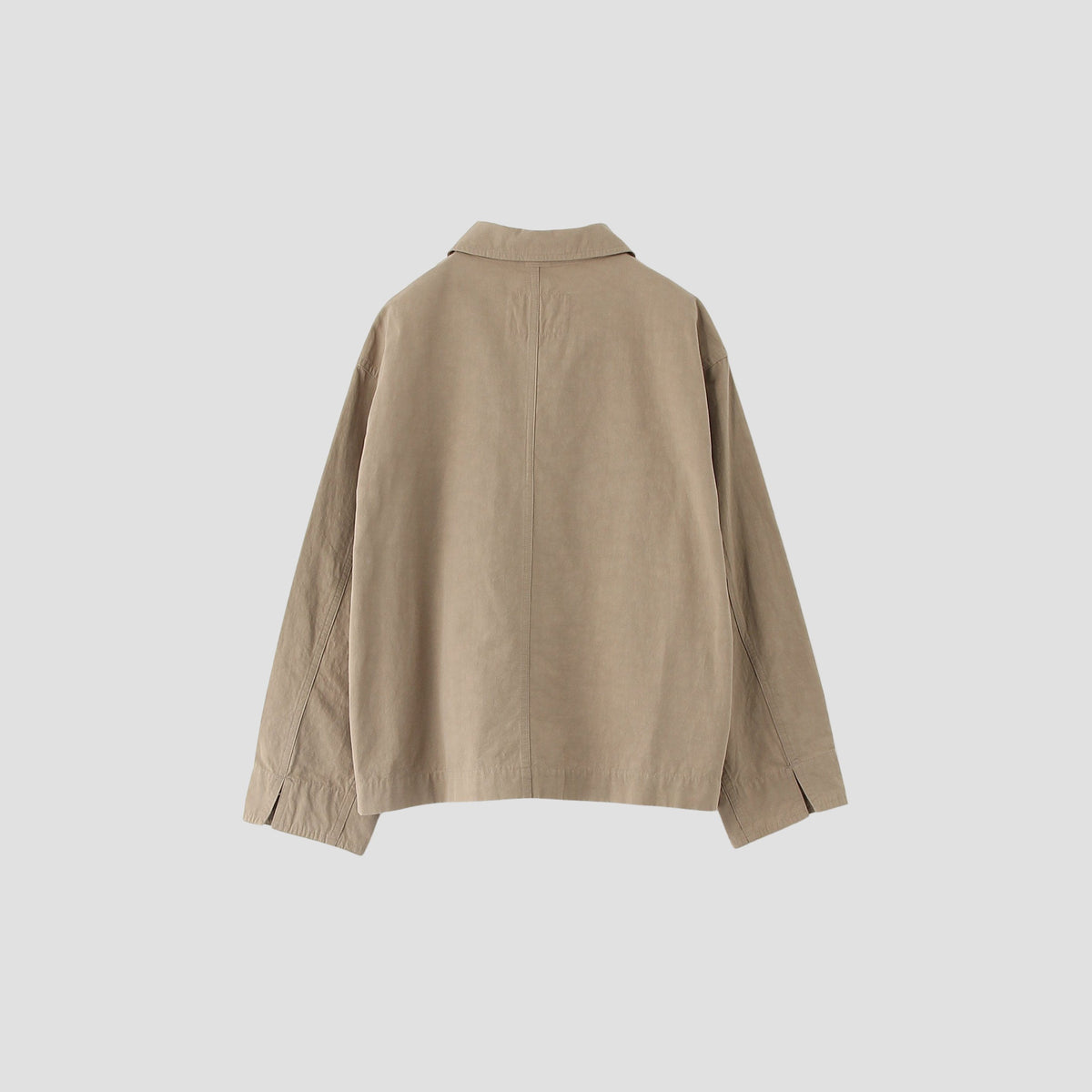 COTTON LINEN PLAIN WEAVE BLOUSON