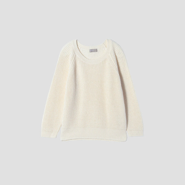 LINEN COTTON RIB JUMPER KNIT