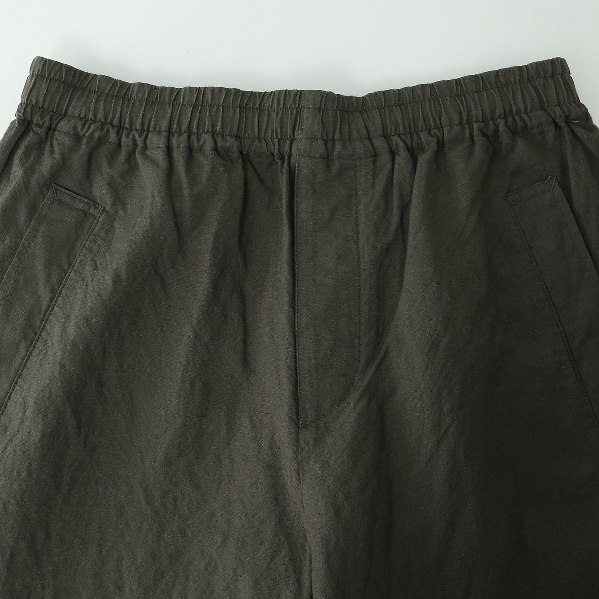YARN DYED WOOL LINEN TROUSERS