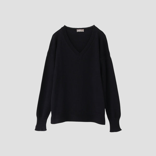 V NECK GUERNSEY KNIT