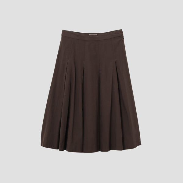 SILK COTTON POPLIN SKIRT