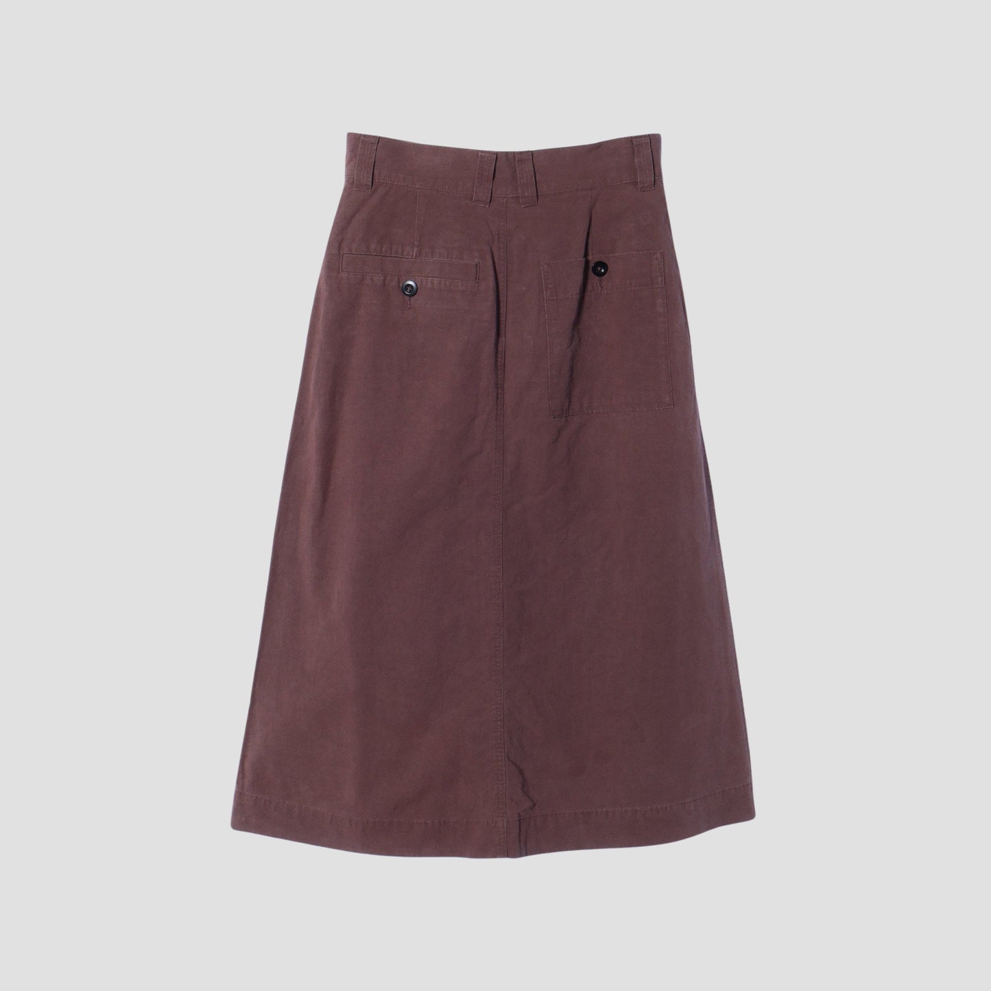 COTTON LINEN PLAIN WEAVE SKIRT