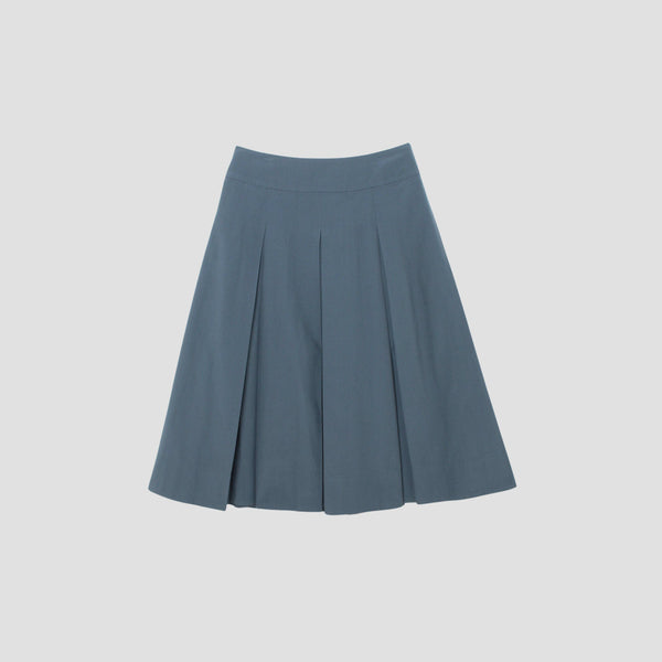 SILK COTTON POPLIN SKIRT