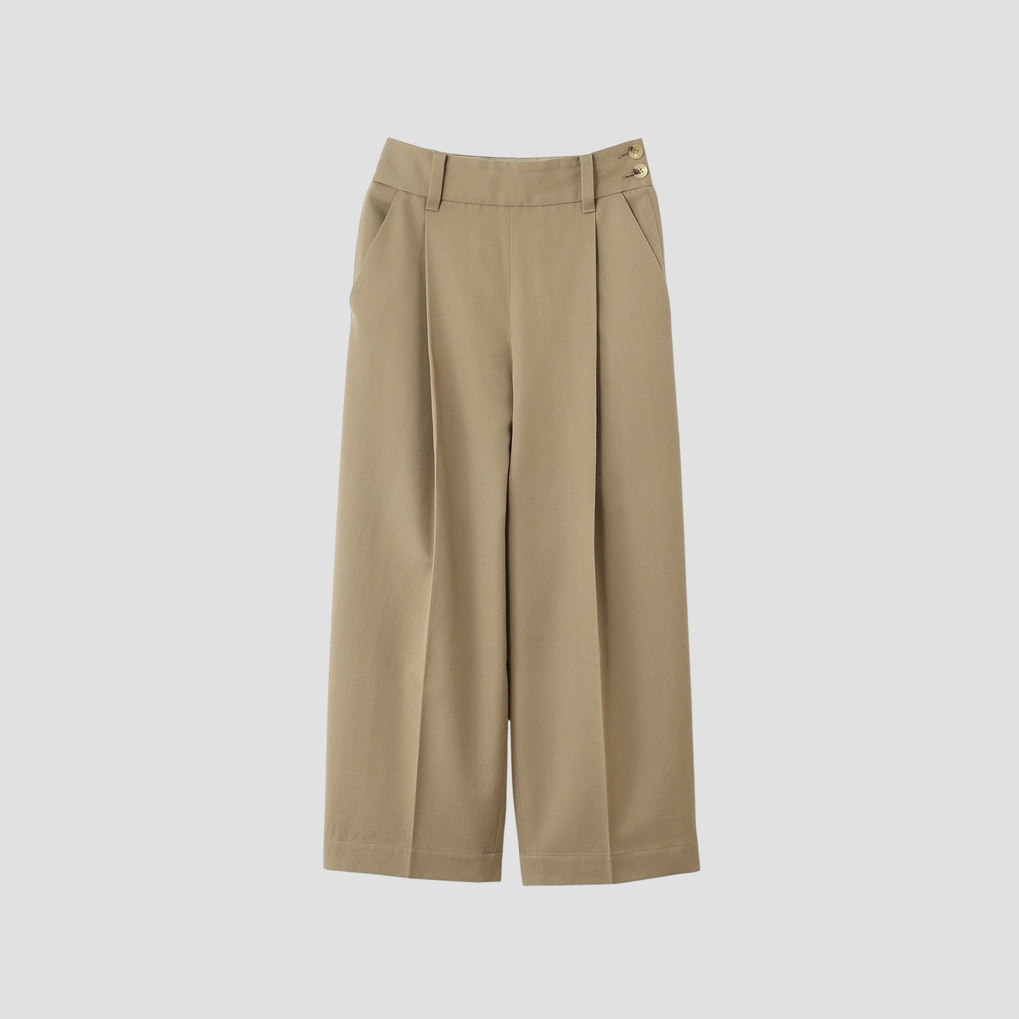 WOOL COTTON SERGE TROUSERS