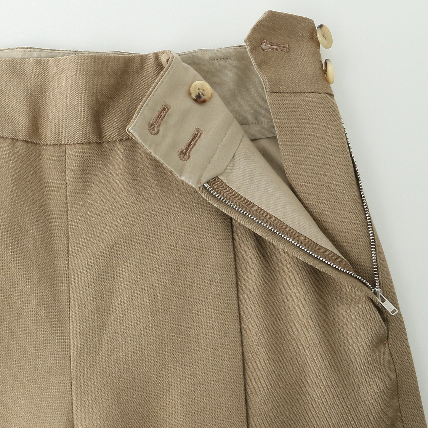 WOOL COTTON SERGE TROUSERS