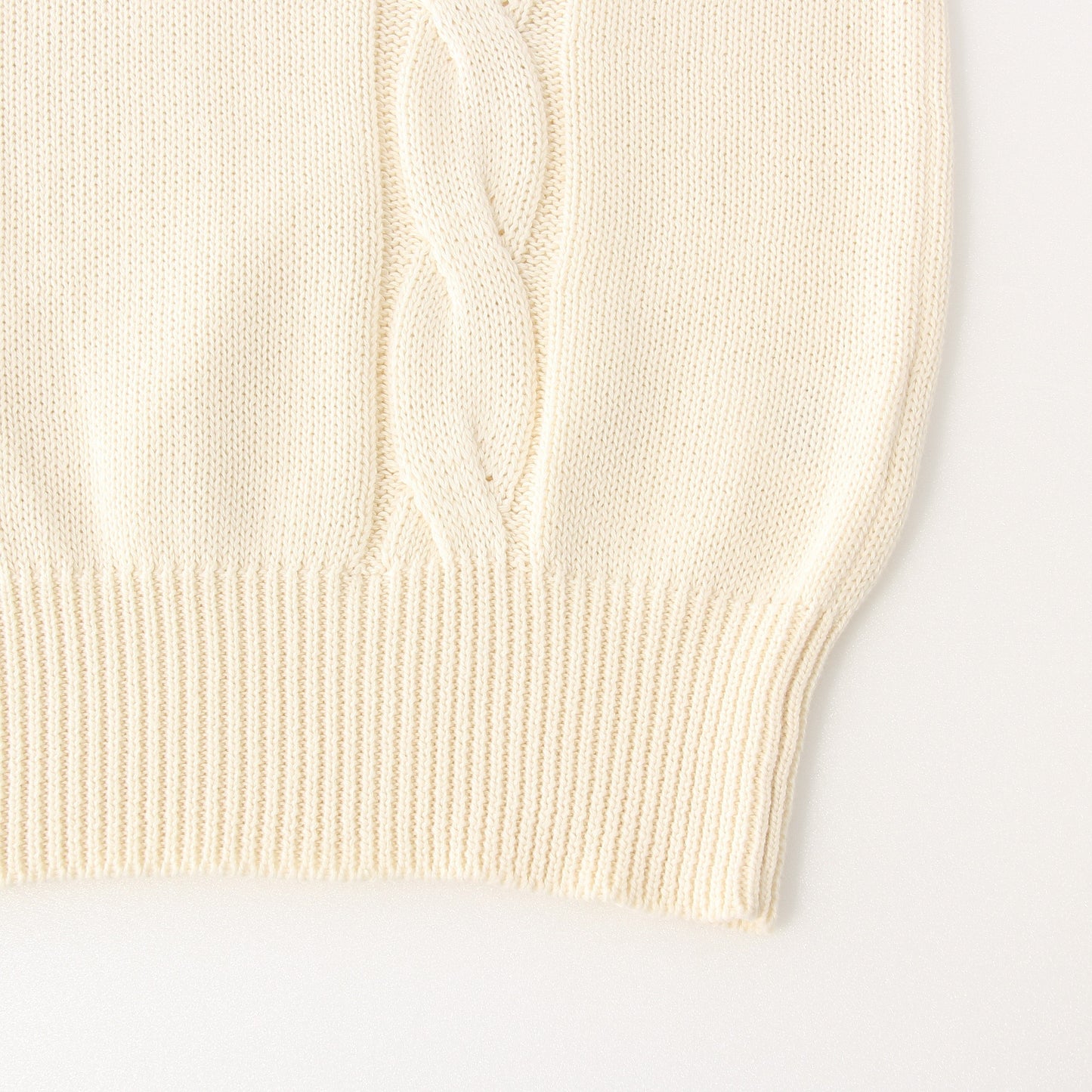 COTTON CABLE SLIPOVER KNIT