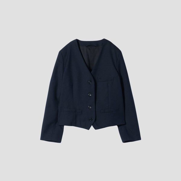 WASHED WOOL SERGE JACKET