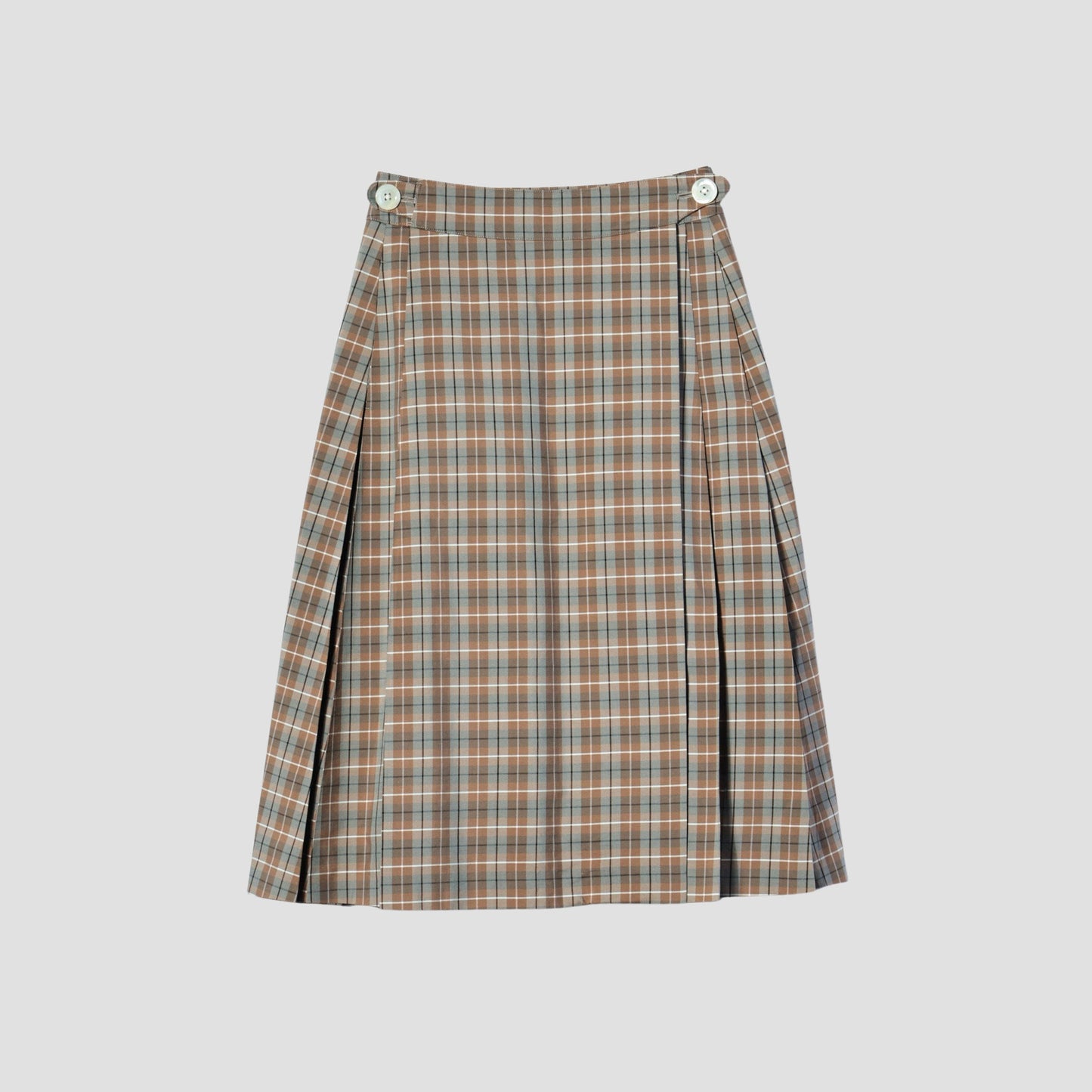 COTTON SILK CHECK SKIRT