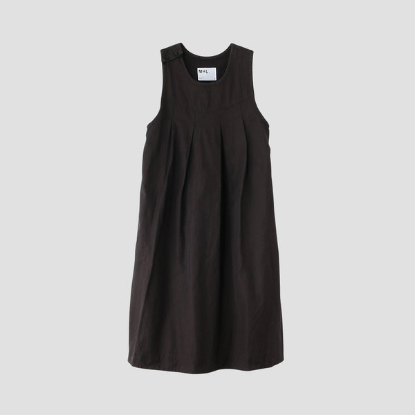 CONTRAST WARP COTTON DRESS
