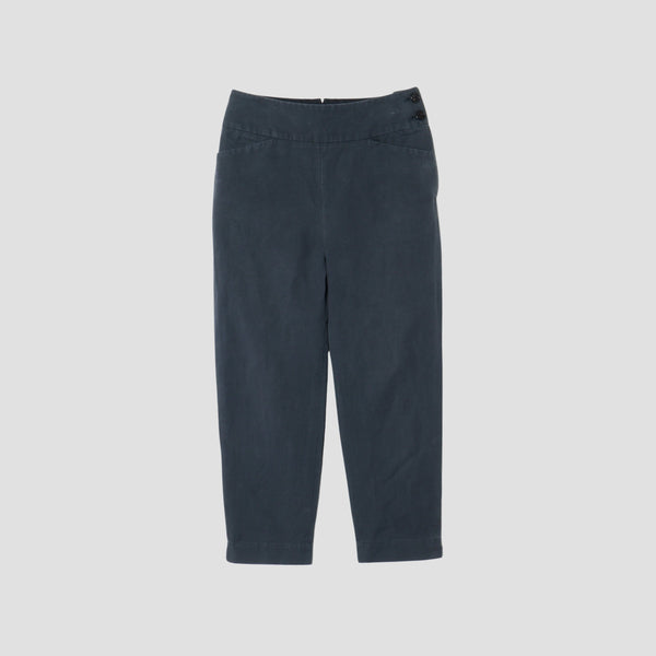 COTTON LINEN OXFORD TROUSERS