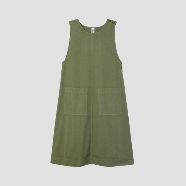 GARMENT DYE LIGHTWEIGHT PLAINWEAVE DRESS