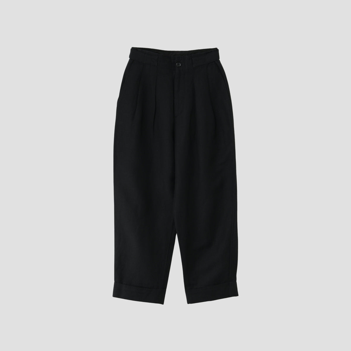 LINEN WOOL TWILL TROUSERS