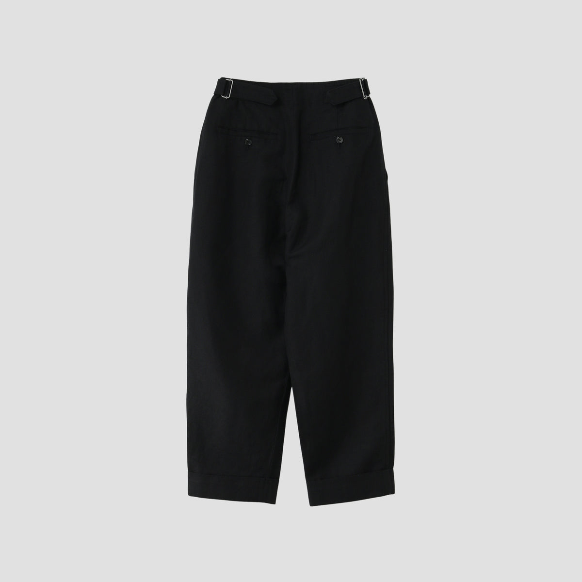 LINEN WOOL TWILL TROUSERS