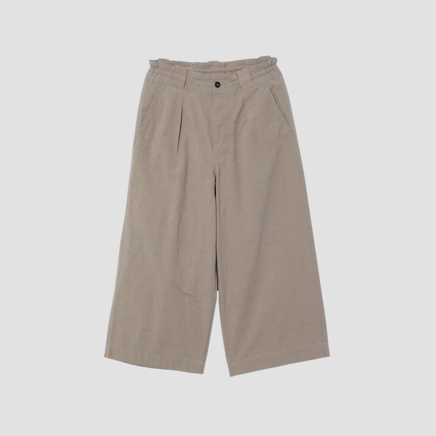 COTTON LINEN PLAIN WEAVE TROUSERS