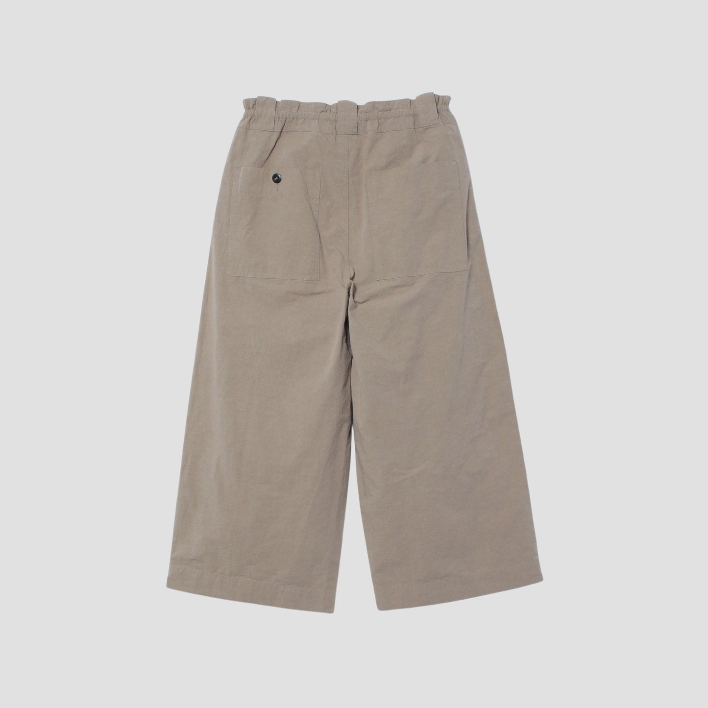 COTTON LINEN PLAIN WEAVE TROUSERS