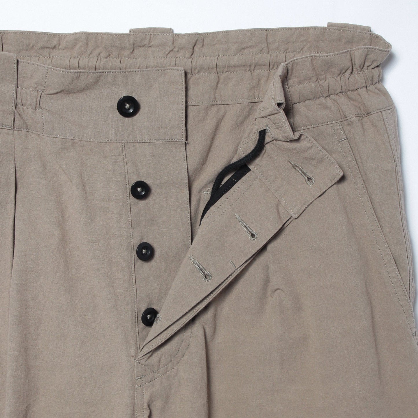 COTTON LINEN PLAIN WEAVE TROUSERS