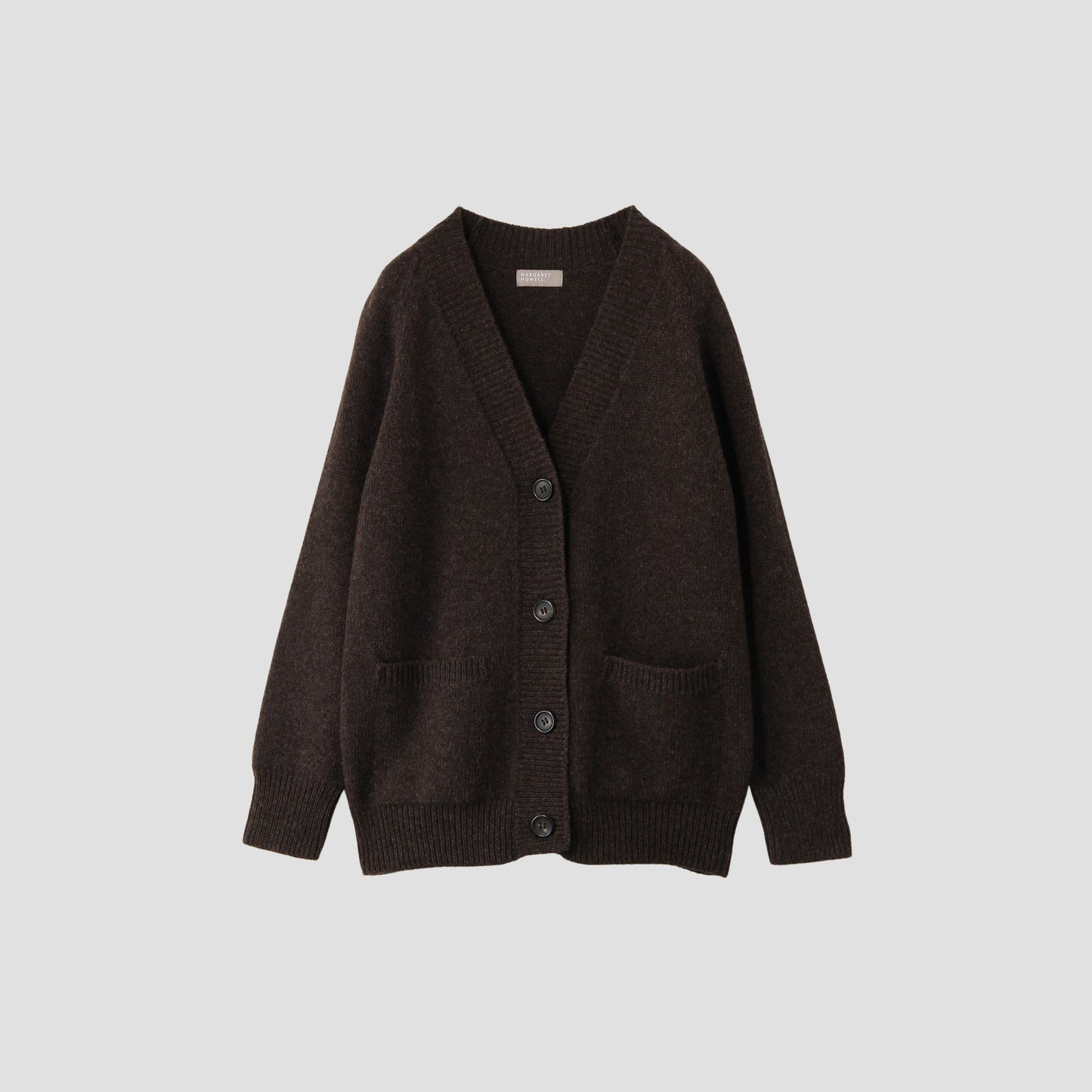 RIB COLLAR CARDIGAN KNIT