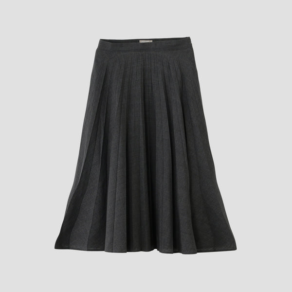 PRINCE OF WALES CHECK WOOL BLEND SKIRT