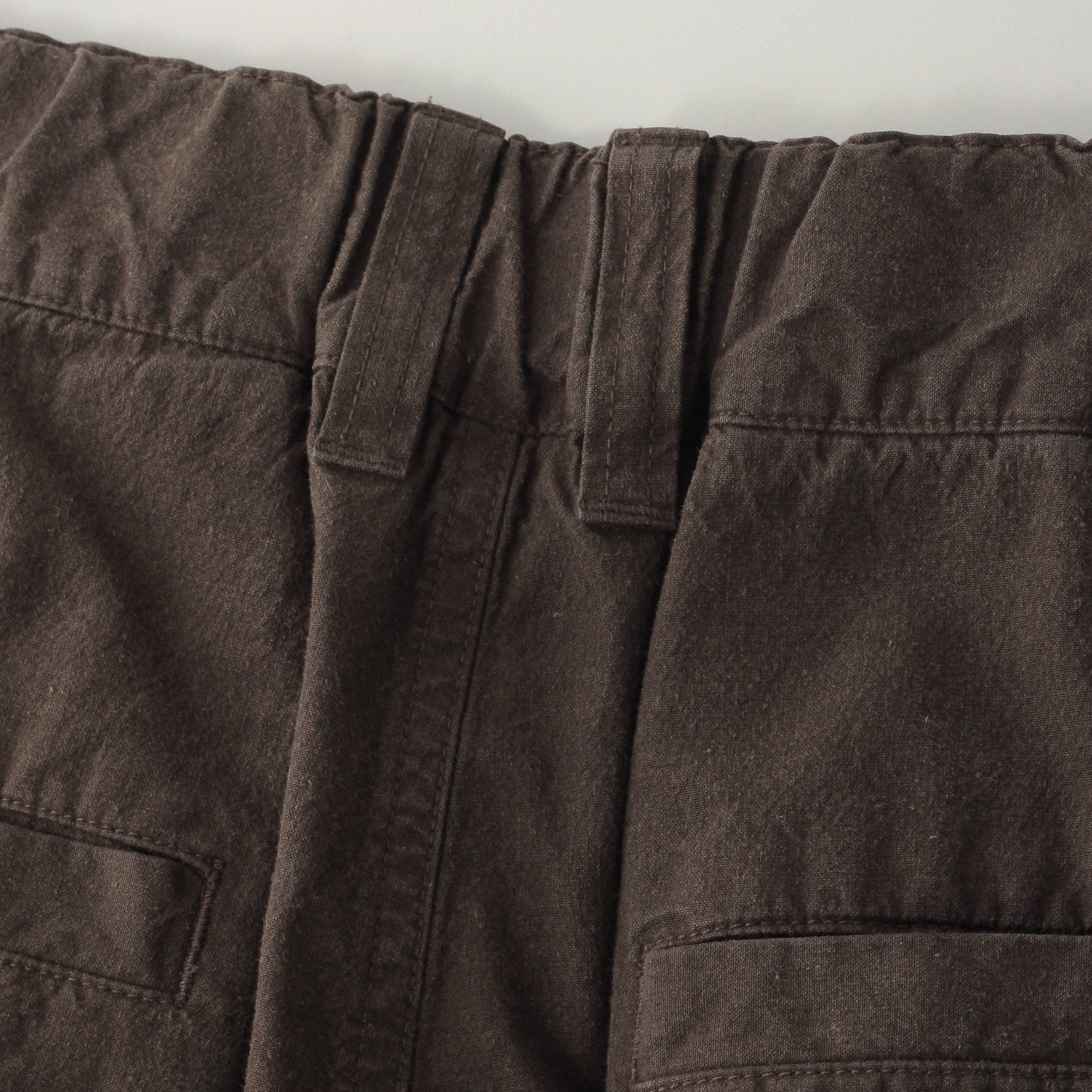 OVERDYE MELANGE COTTON LINEN TROUSERS