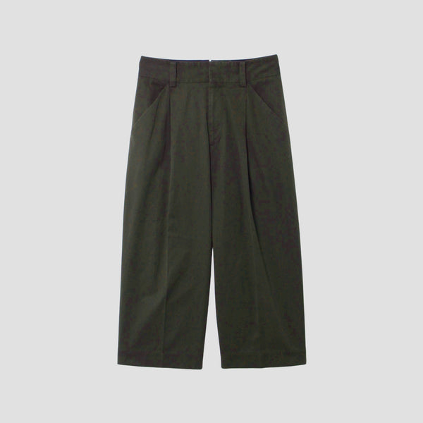 DENSE FINE COTTON TWILL TROUSERS