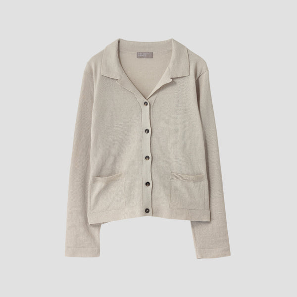 TWISTED LINEN COTTON CARDIGAN KNIT