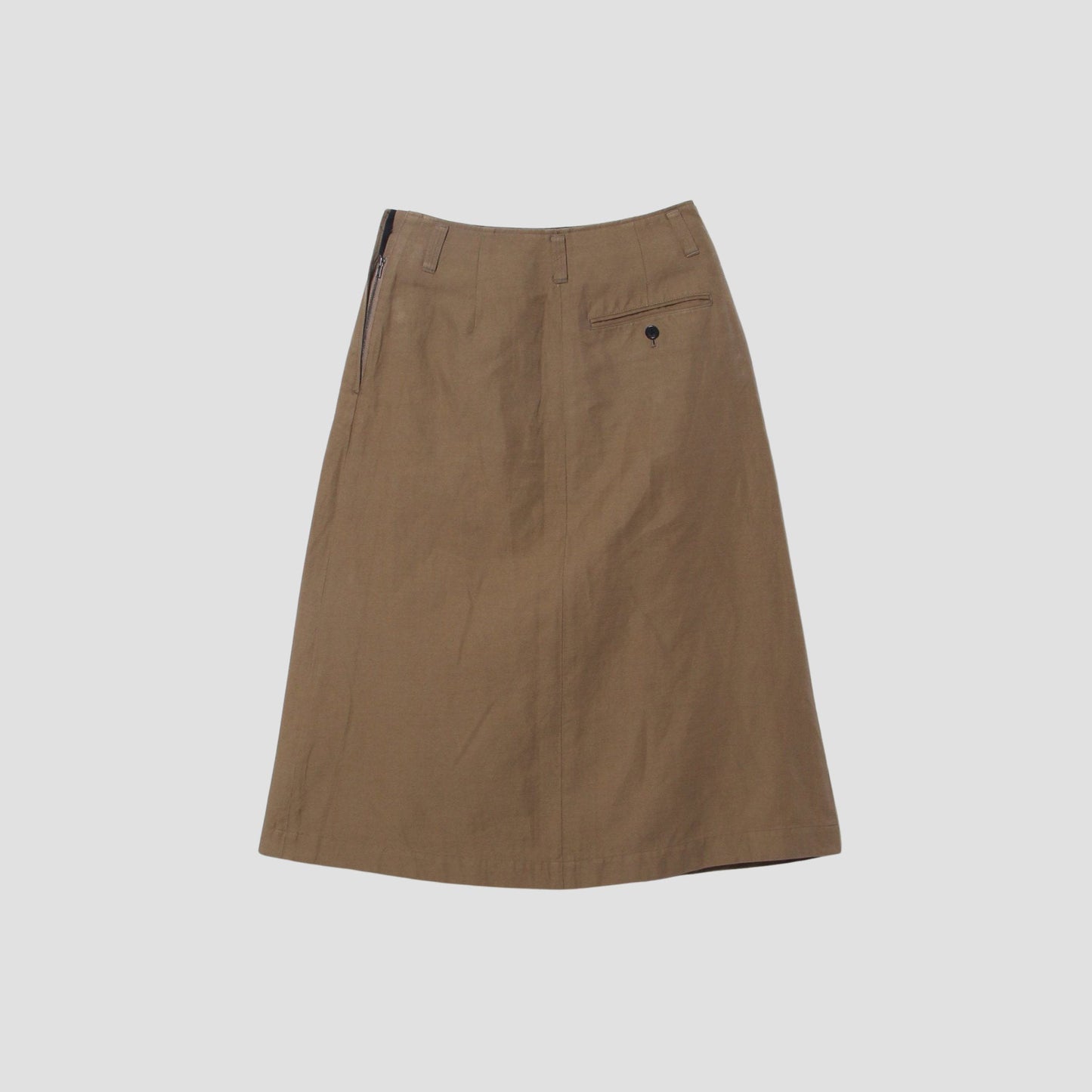 COTTON LINEN TWILL SKIRT