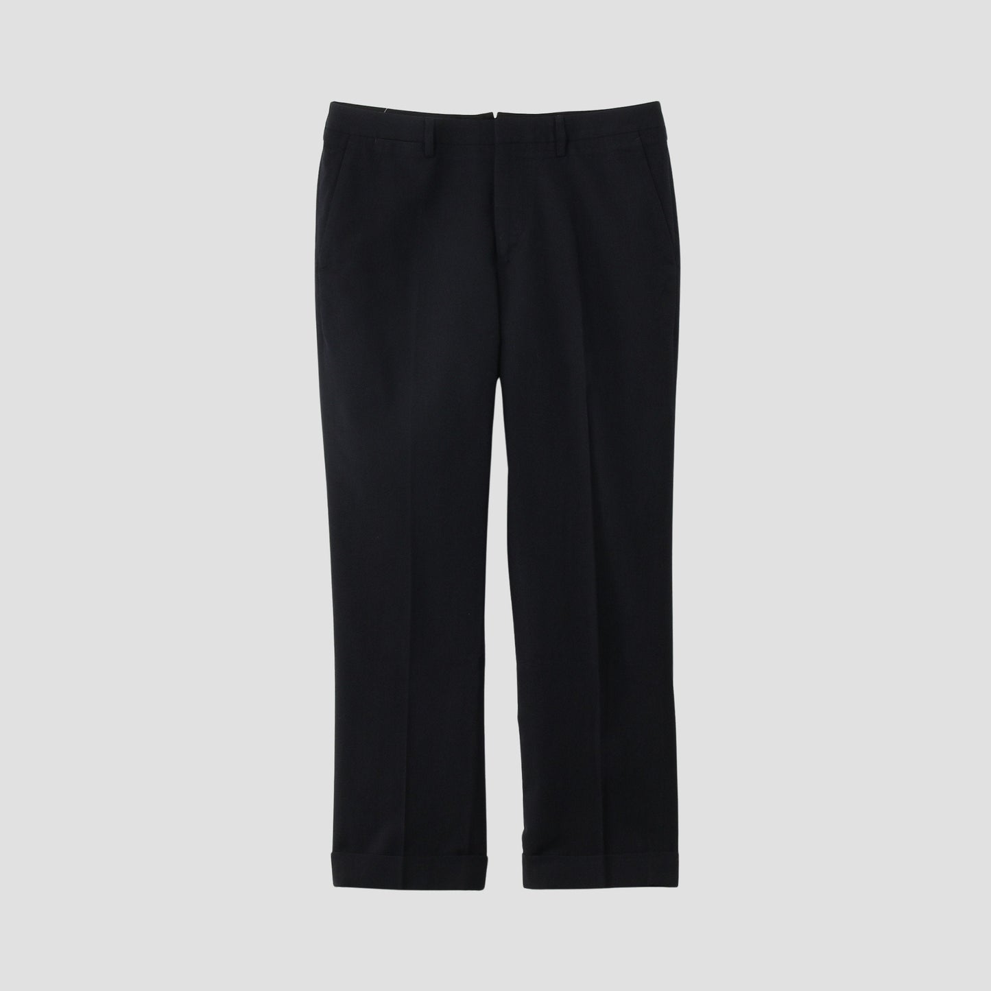 WOOL COTTON GABARDINE TROUSERS