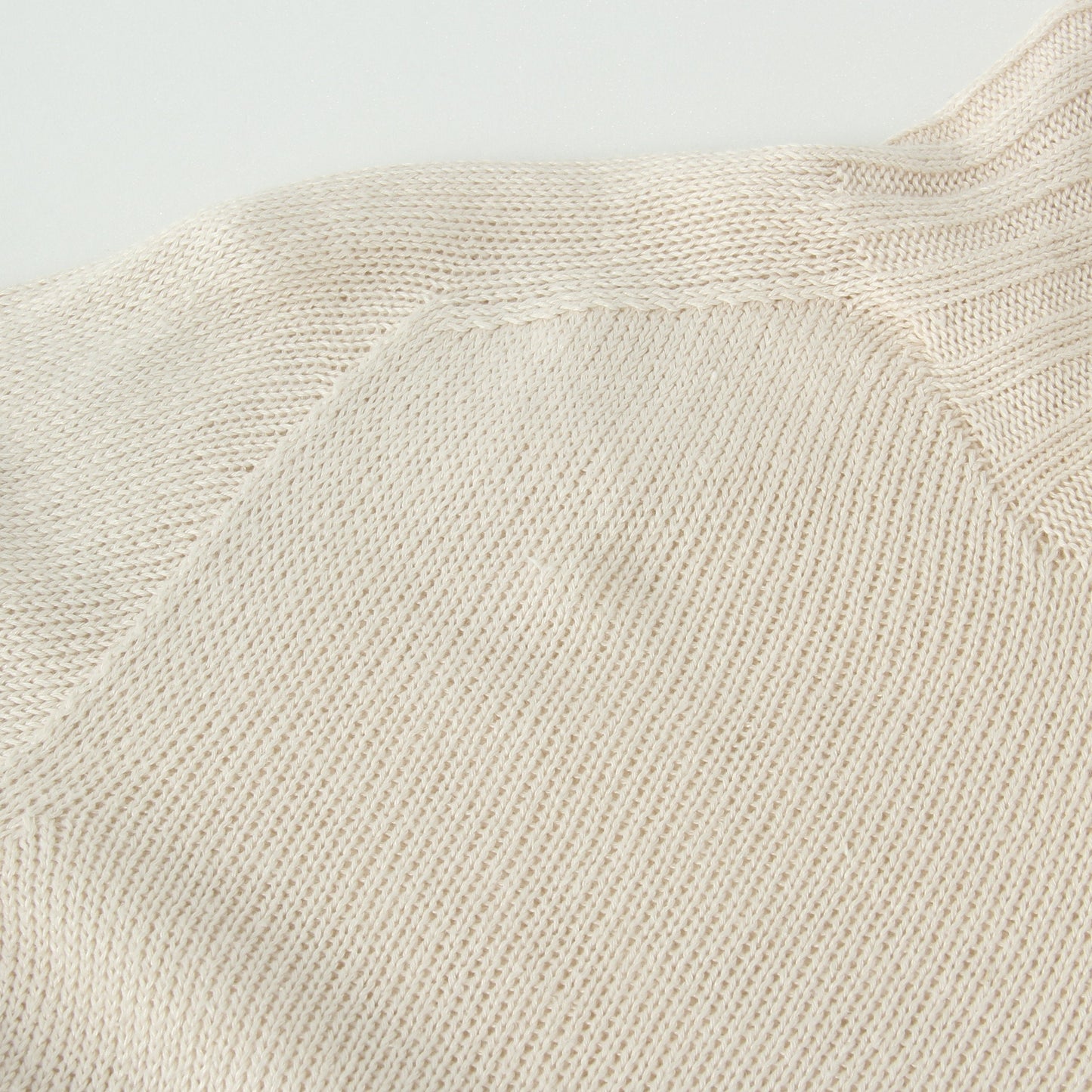 LINEN COTTON WIDE ROLL NECK KNIT