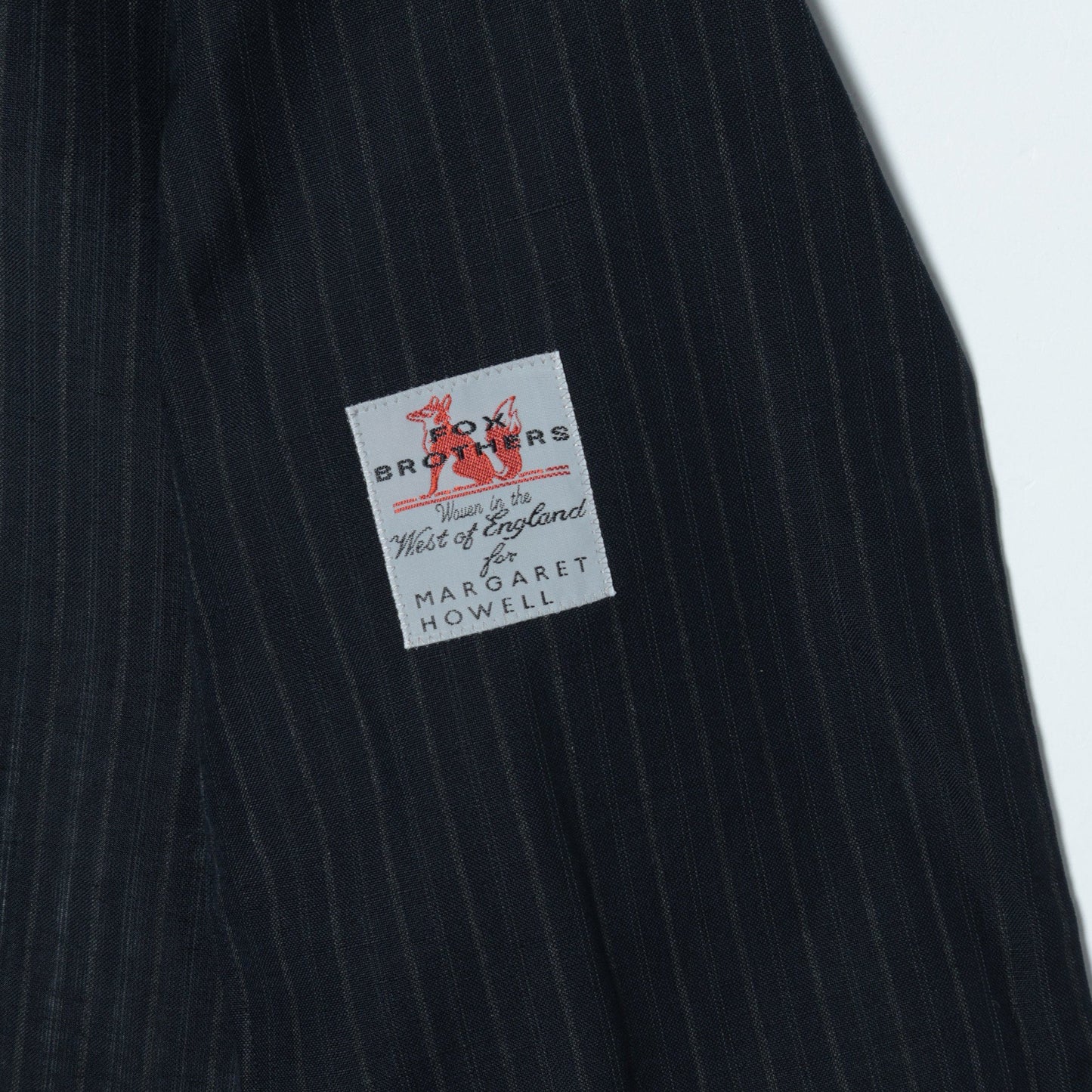 CHALK STRIPE LINEN WOOL JACKET