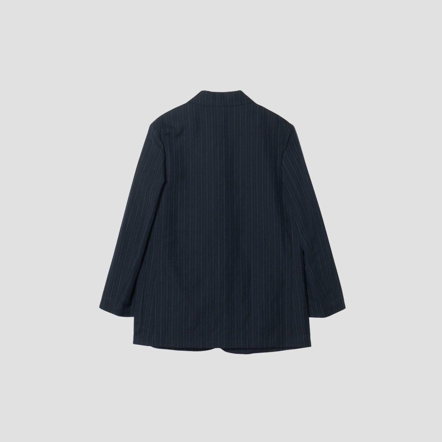 CHALK STRIPE LINEN WOOL JACKET