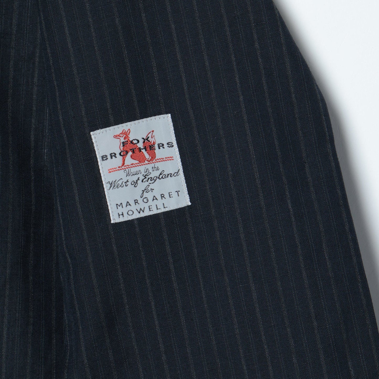 CHALK STRIPE LINEN WOOL JACKET