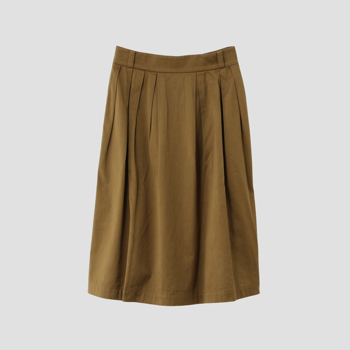 WASHED COTTON SATEEN SKIRT
