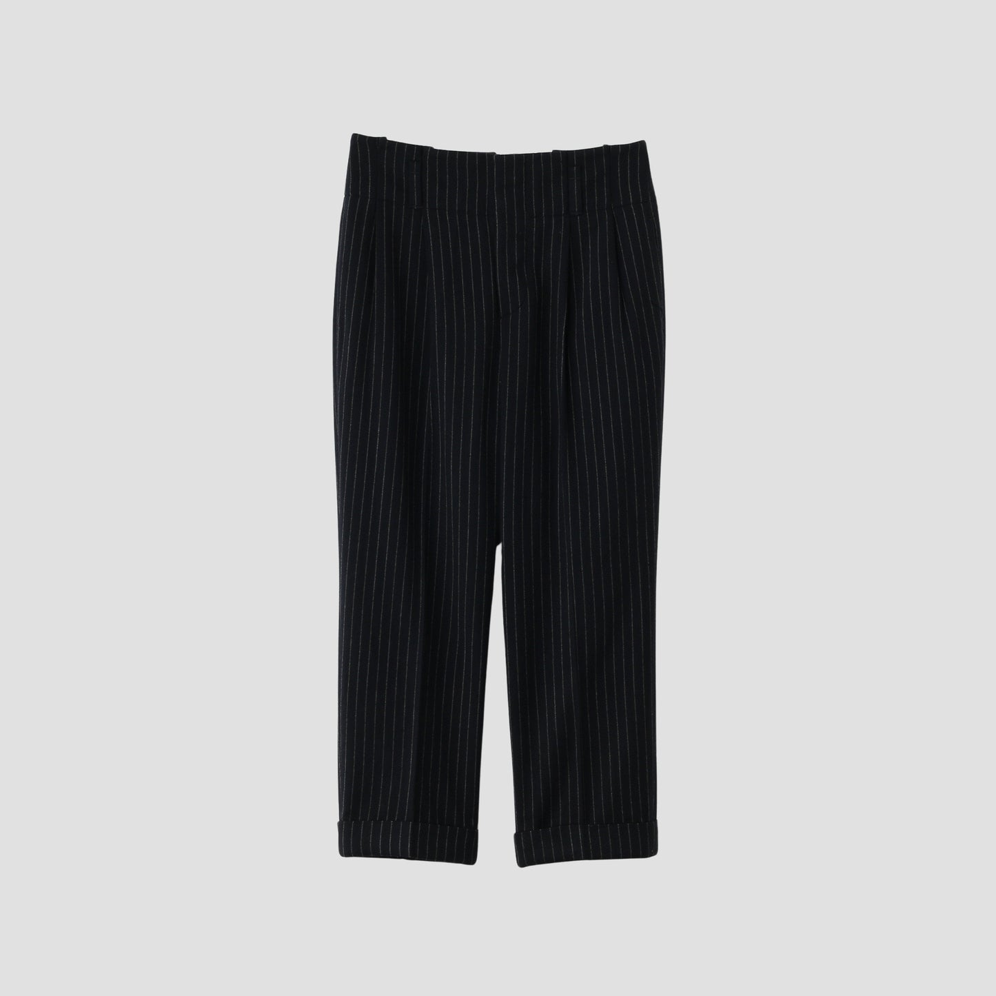 BROKEN STRIPE WOOL TROUSERS