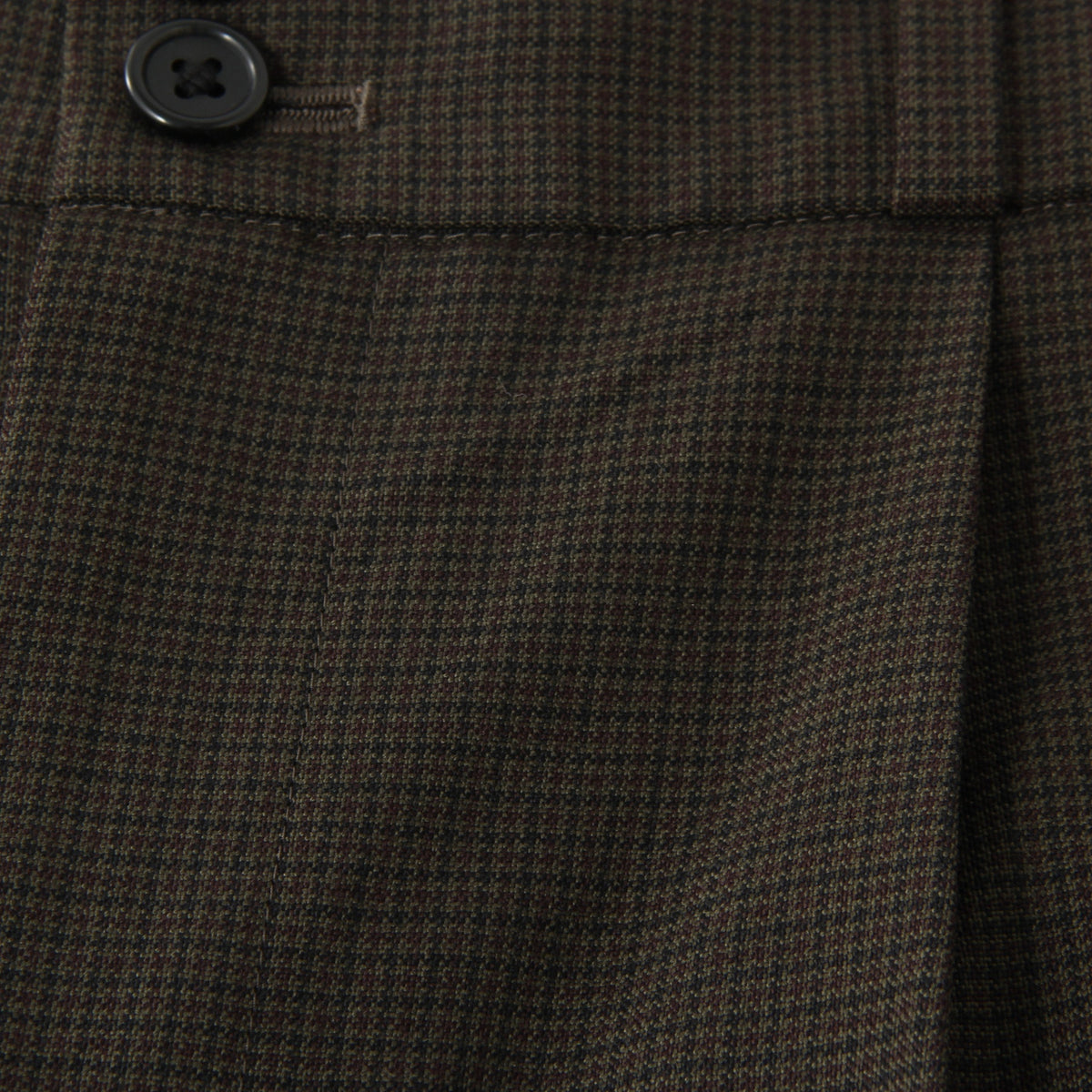 FINE CHECK WOOL TROUSERS