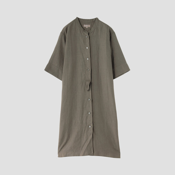 PLAIN WEAVE LINEN DRESS