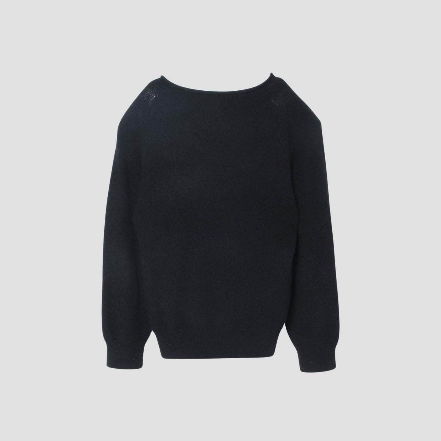 LONG SLEEVE CAST OFF ROLL NECK KNIT